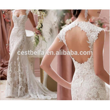 Corset Sweetheart Sexy Backless Long Train Vestidos de casamento Vestidos de casamento de luxo